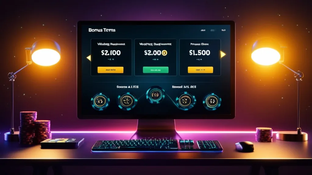 Schermata con requisiti bonus, rollover e progressi di sblocco